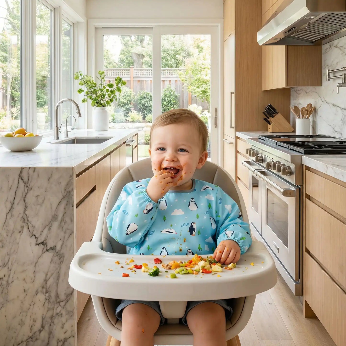 bavoir bébé bleu