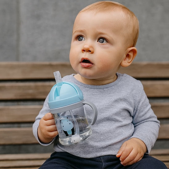 verre pour bébé bleu