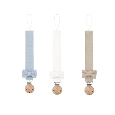 3 attache tetine bleu blanc beige