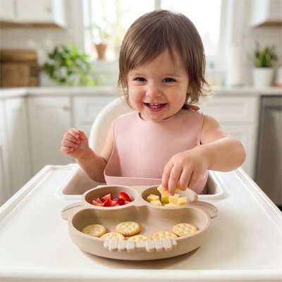 Assiette compartiment bébé beige