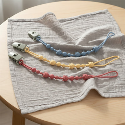 attache tetine 3 couleur clips