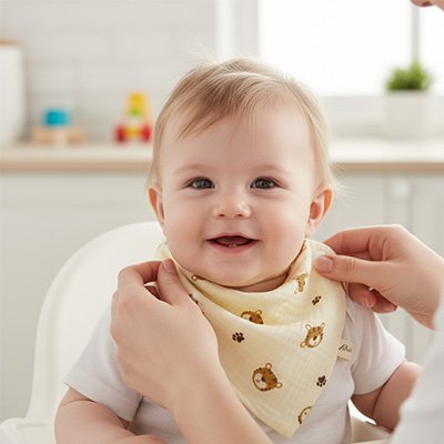 bandana bavoir  motifs tigré 