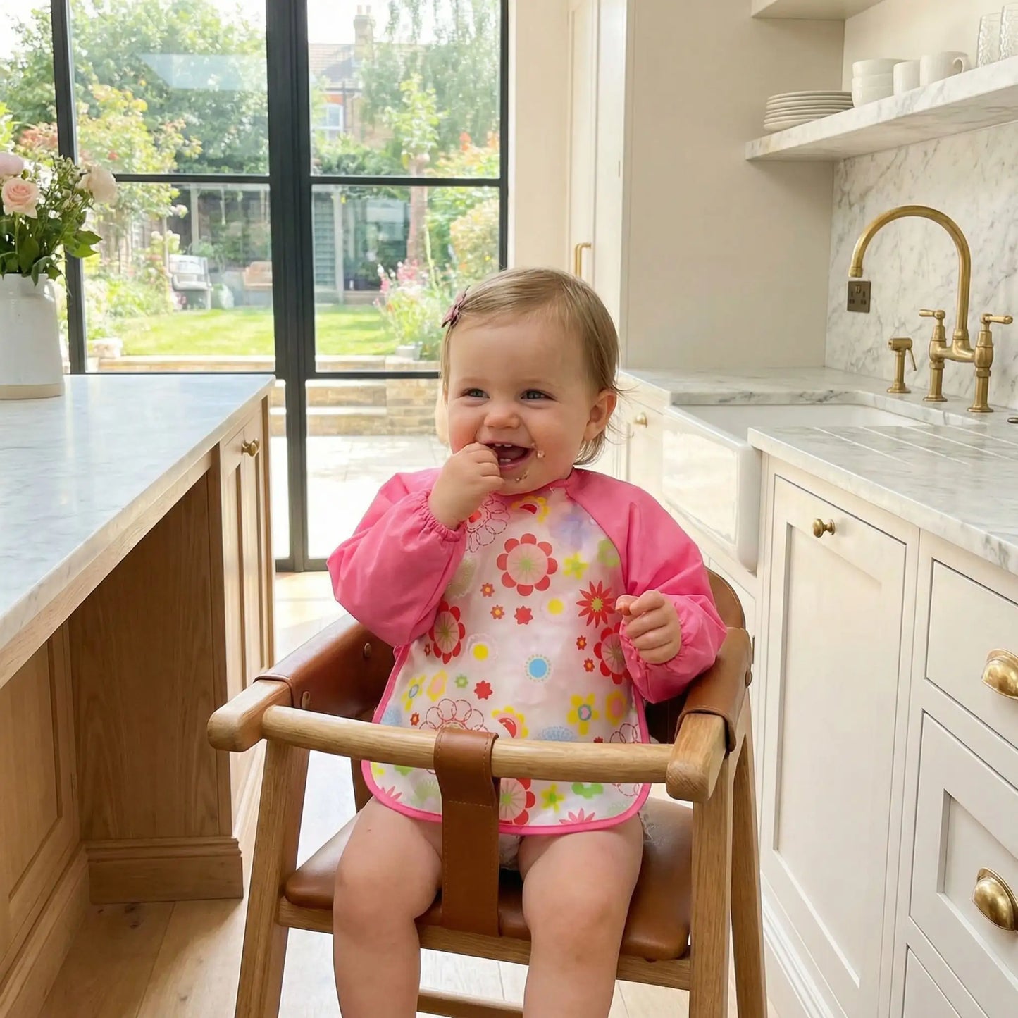 bavoir bébé rose