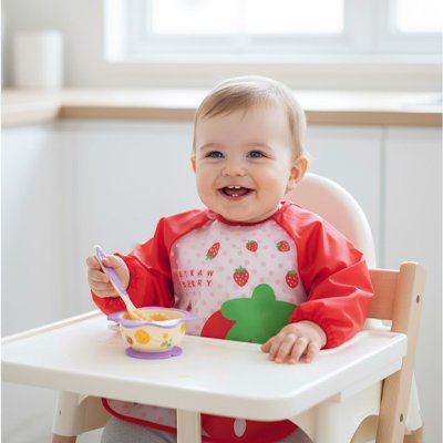 Bavoir bébé rouge
