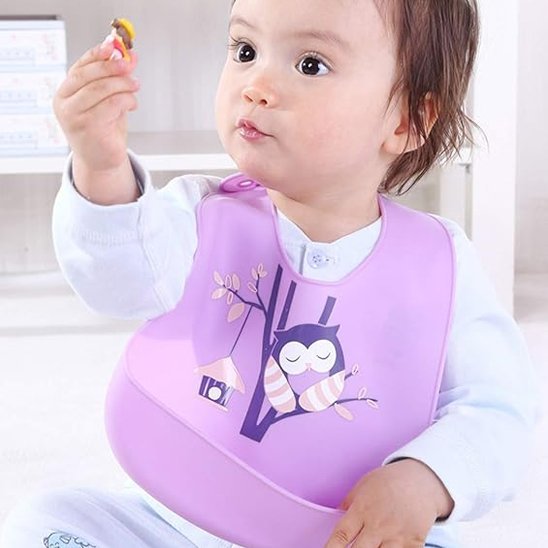 Bavoir bébé violet 
