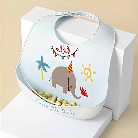 Bavoir pour bébé avec motif éléphant 