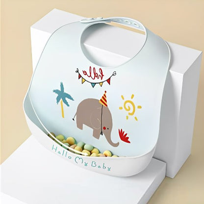 Bavoir pour bébé avec motif éléphant 