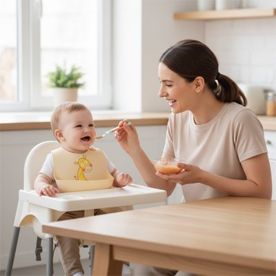 Bavoir silicone avec motif