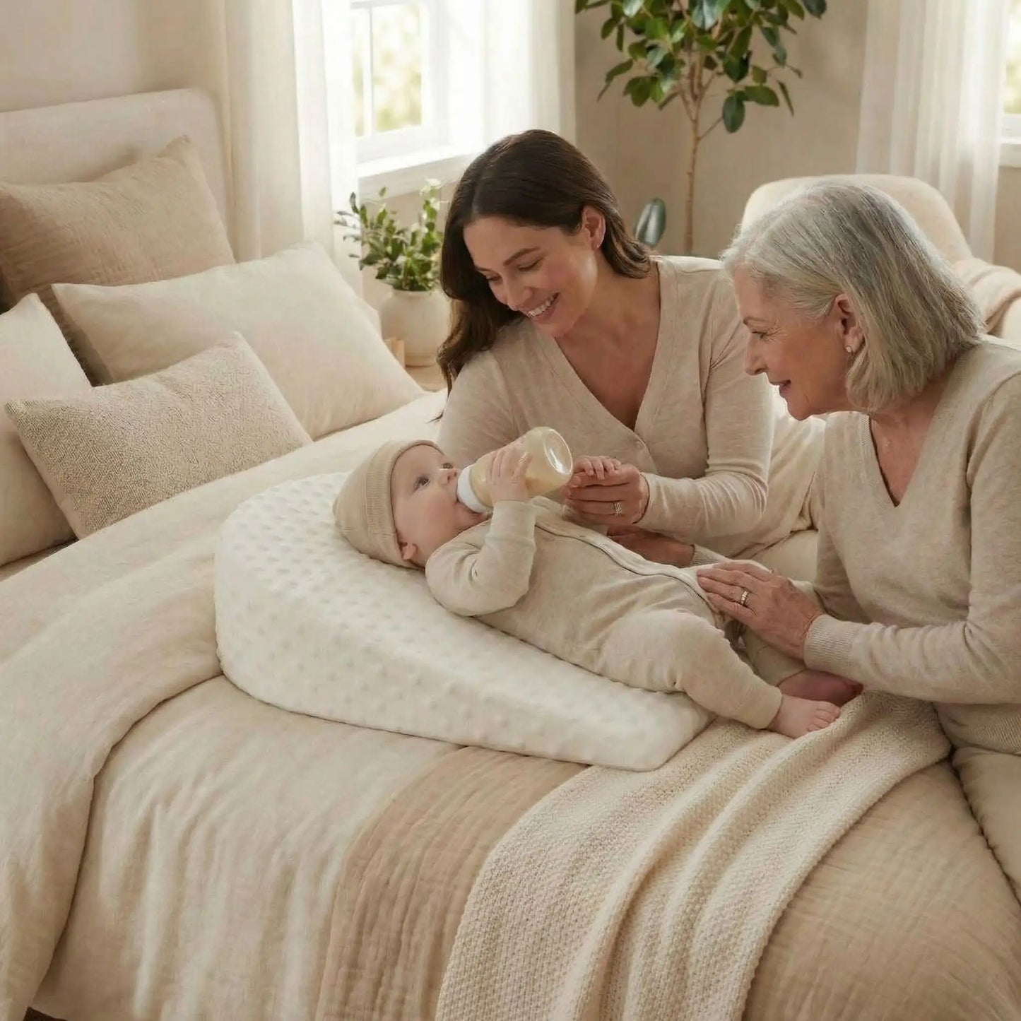 Bébé allonge sur un plan incliné bébé