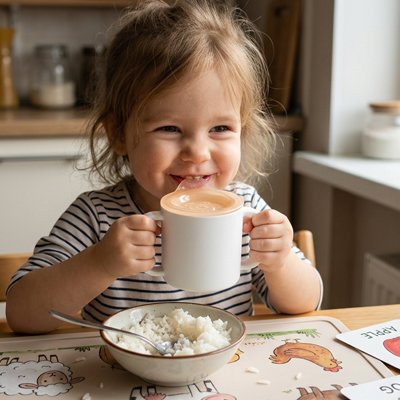 Bébé boit avec Tasse d'apprentissage bébé 