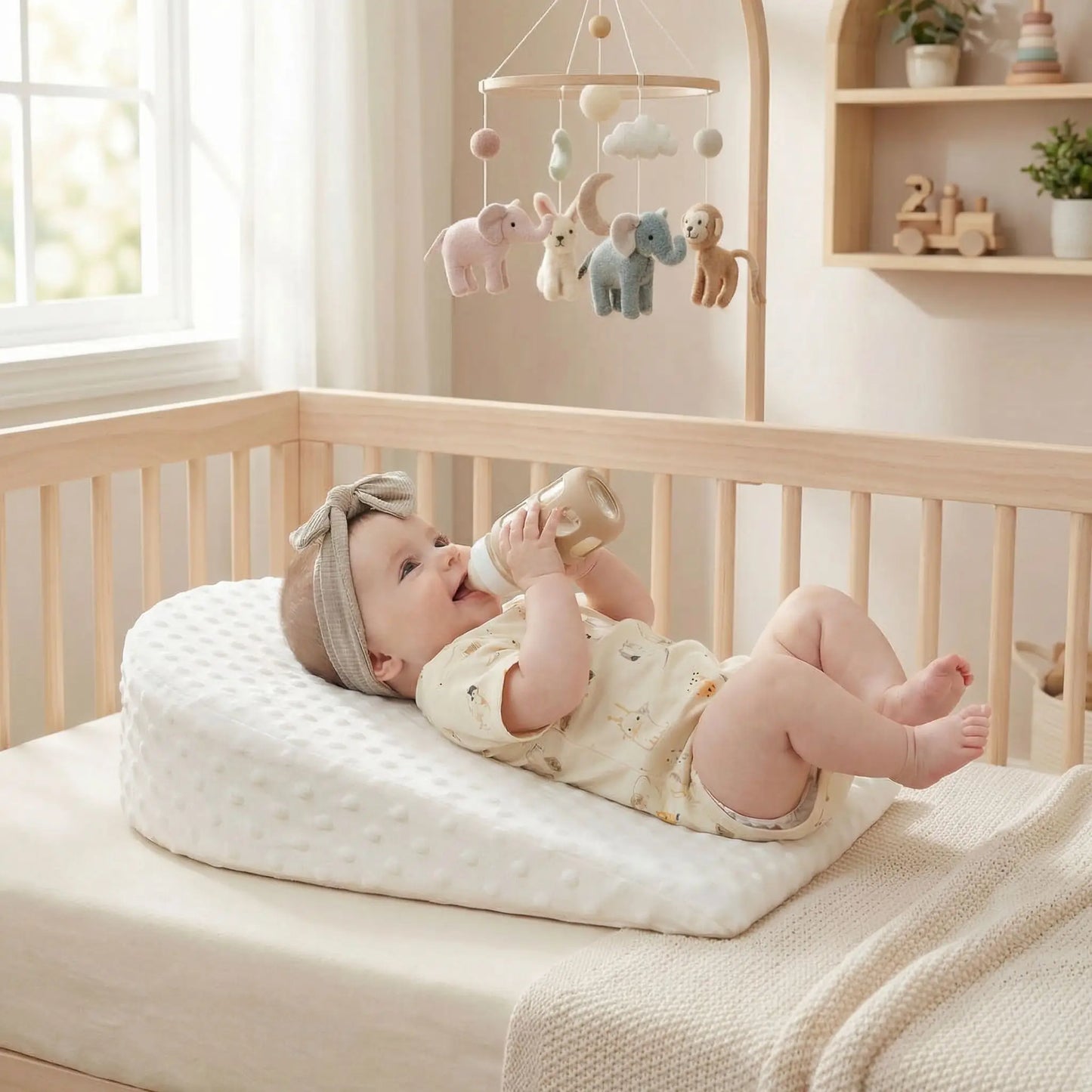 bébé fille sur un plan incliné bébé 