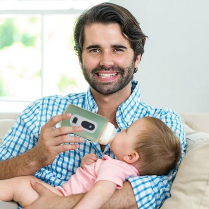 Chauffe biberon avec papa