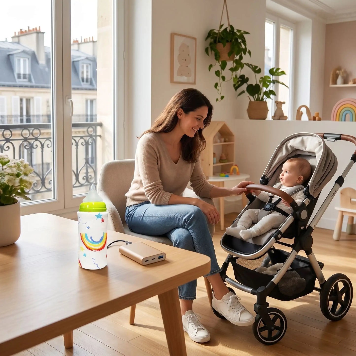 chauffe biberon portable blanc