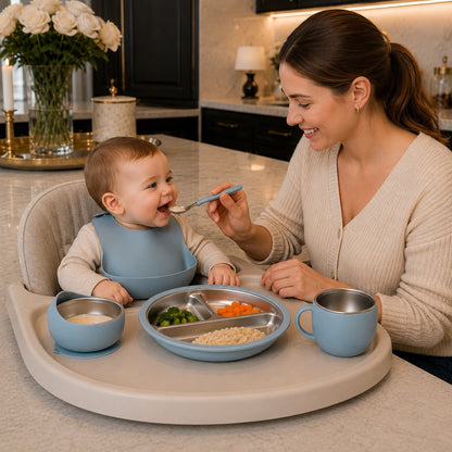coffret bebe repas bleu
