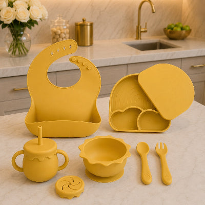 coffret repas bebe 6 pièces kaki