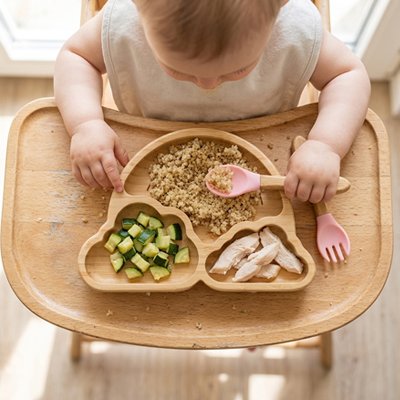 coffret repas bébé rose