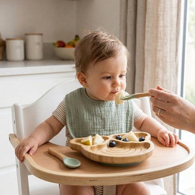 Coffret repas bébé vert