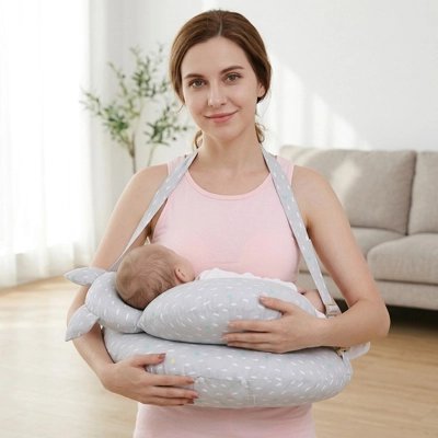 Coussin pour allaiter gris