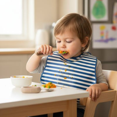 Couvert bébé​ maron