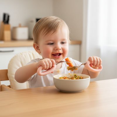 Couvert bébé​ rose