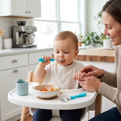 Couvert pour bébé couleur ​bleu
