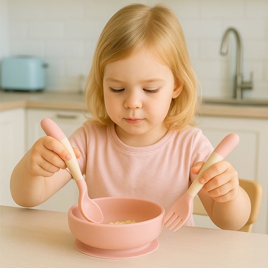 Couvert pour bébé couleur rose