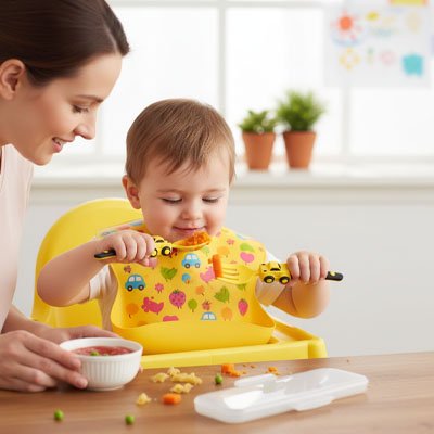 Couvert pour bébé​ jaune