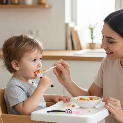 Couvert pour bébé​ rose