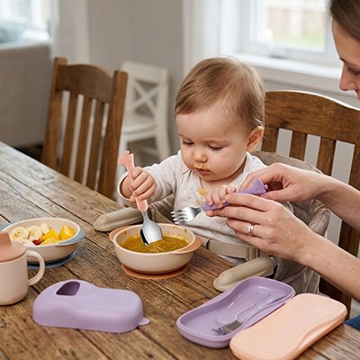 Couvert pour bébé ​violet