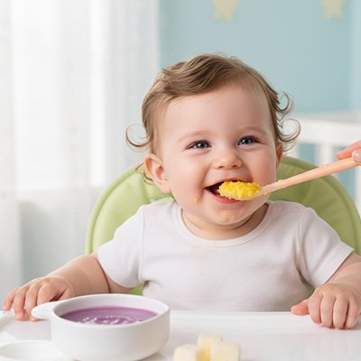 Cuillère bébé orange
