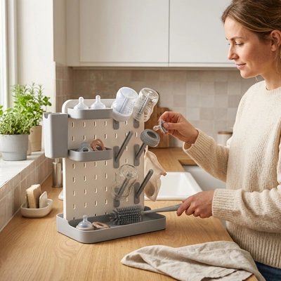 Egouttoir biberon dans une cuisine