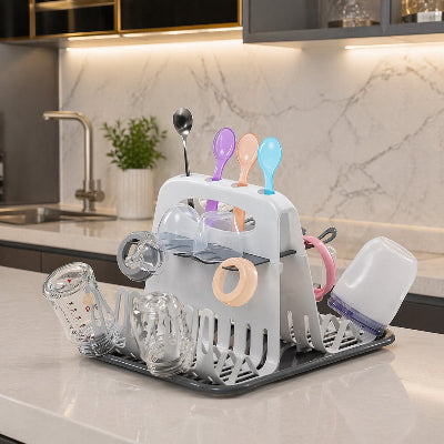Égouttoir  biberon dans une cuisine moderne