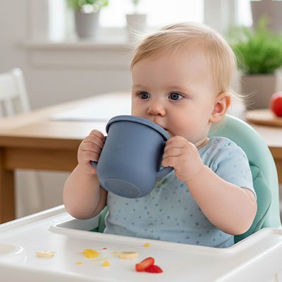 Gobelet bébé bleu foncé