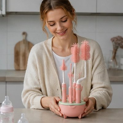 goupillon biberon dans la cuisine 