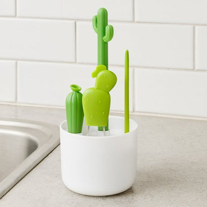 Goupillon pour biberon vert et blanc