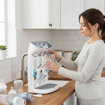 maman arrange egouttoir biberon