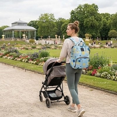 sac a langer bebe couleur bleu clair