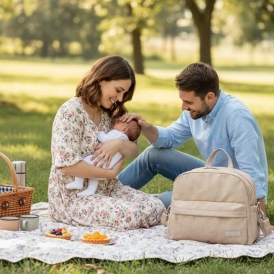 Sac a langer bebe sur tapis