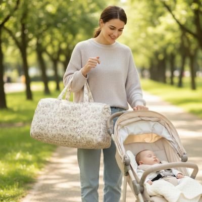 Sac à langer beige
