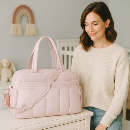 Sac à langer rose sur commande