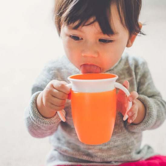 tasse d apprentissage bebe orange langue bebe