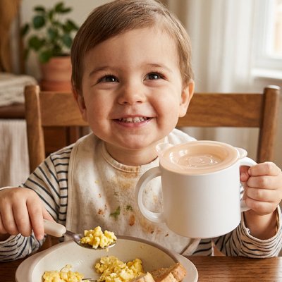 Tasse d'apprentissage bébé blanc