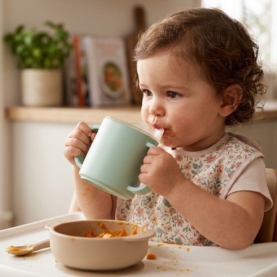Tasse d'apprentissage bébé vert