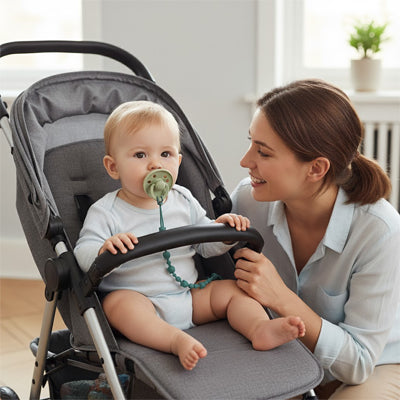 tetine bouche bebe poussettes clips attache tetine