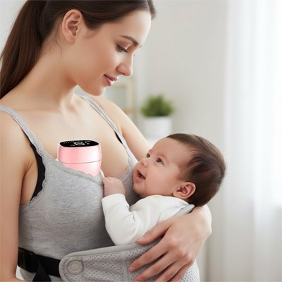 Tire lait portable rose