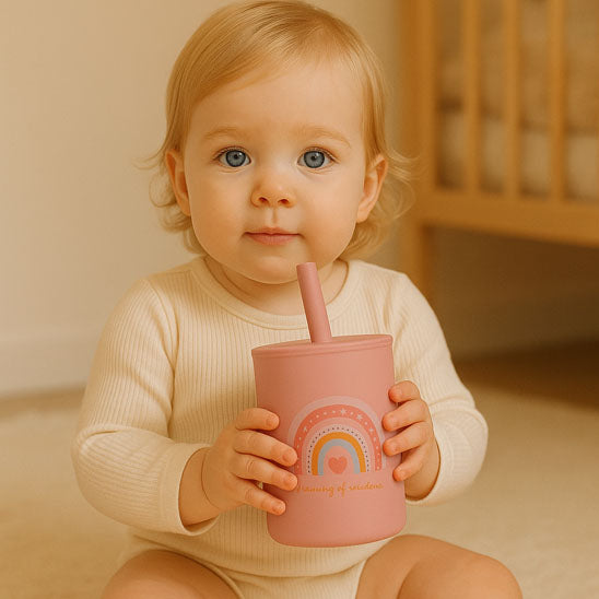 verre bébé avec paille